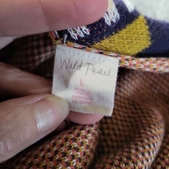 Wild Pearl 100% cotton Southwestern pattern kimono cardigan - Picture 6 of 7